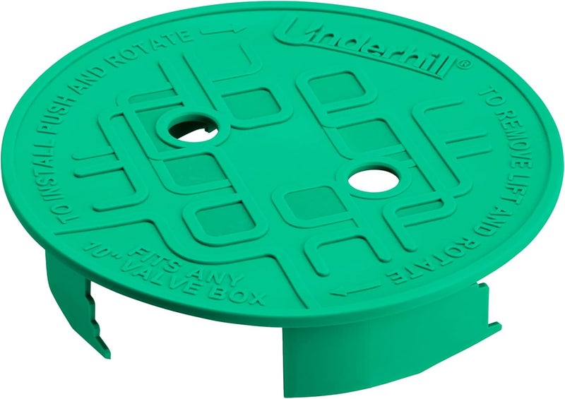 Underhill Sprinkler Valve Round Box Lid, VersaLid 10 Inch Universal Cover for Automatic Irrigation System, Green, VL-10 - Image 1